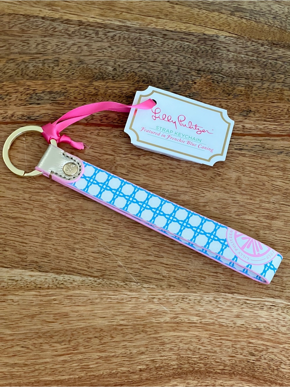 Lilly Pulitzer Strap Keychain Key Ring FOB